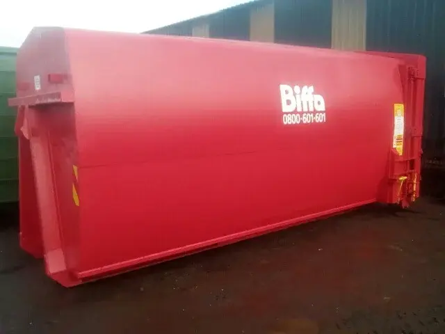 large skip ready for client delivery